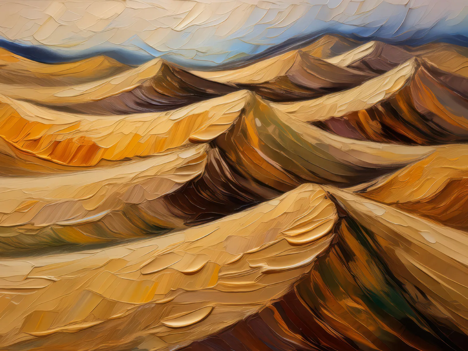 Sand Patterns, a palette-knife oil landscape by Emma Mickelberg