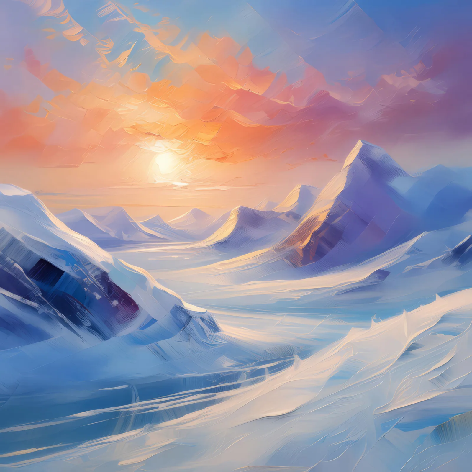 Whispers of Tundra Wind, a palette-knife oil landscape by Emma Mickelberg